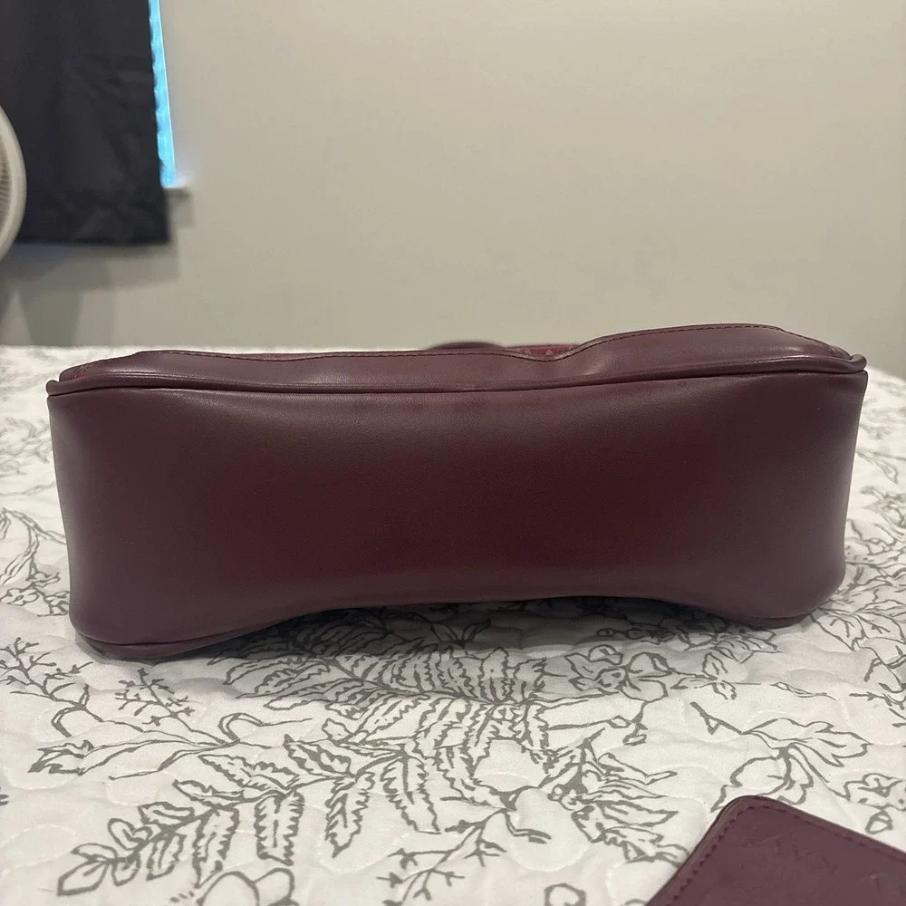 Mary Kay Backpack Purse Maroon Travel Tote W/ Zippered Pockets + Wallet